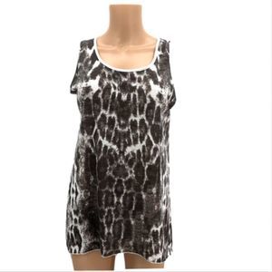 Vanilla Sugar Womens Sleeveless Tank Top Gray Animal Print Size M VTG y2k USA